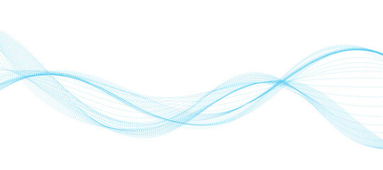 Abstract vector background with blue wavy lines. Blue wave background. Blue lines vector illustration. Curved wave. Abstract wave element for design.