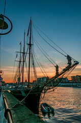 Dublin, Ireland. Spectacular sunset over the River Liffey LR24