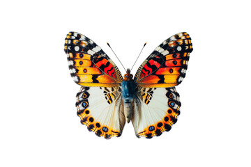 Fototapeta premium colorful isolated butterflies on white background 
