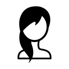 Woman hairstyle icon