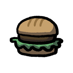 hamburger,pencil line