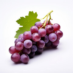 Fototapeta premium grapes, white background, professional photo сreated with Generative Ai