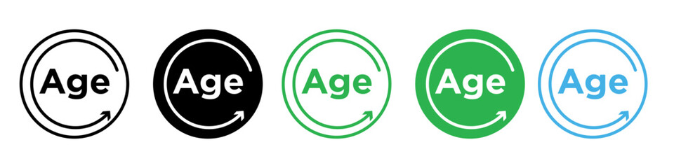 Age icon line art vector
