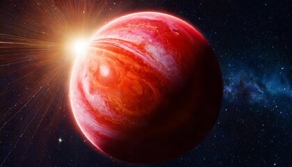 red star nibiru in space panorama