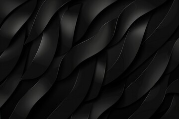 Detailed view of a black leather texture showing its grain and surface characteristics up close.