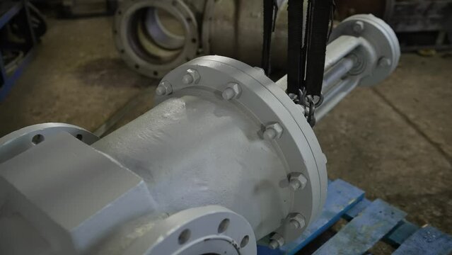 Butterfly valves. Warehouse with industrial plugs for petroleum products. Large valves and plugs available.