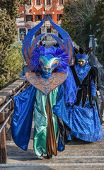 Blue Disguised Persons, Venice Carnival