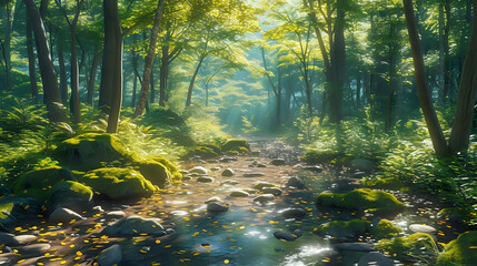 The Whisper of the Forest: Tranquility in Sunlight and Shade.