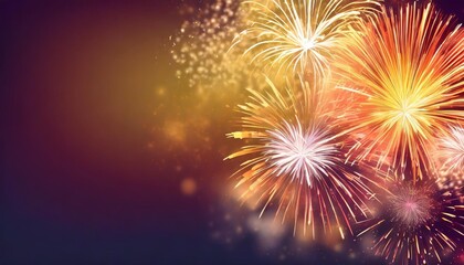 Fototapeta na wymiar abstract firework background with free space for text