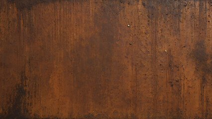 Embarking on a Journey through Textural Complexity:  Grunge and Detailed Rust Iron Texture, Set against Rust and Oxidized Metal Background,  Landscape with Slightly Gold Brown Color and Corrosion