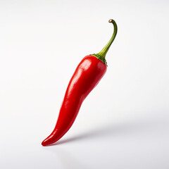 Red hot chili pepper, white background, professional photo сreated with Generative Ai