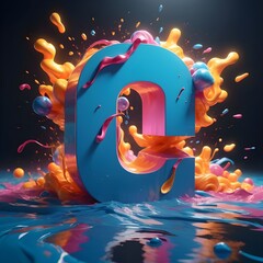 colorful elegant letters rainbow design  