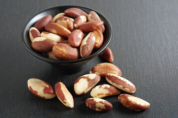 Brazil nuts in bowl