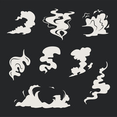 smoke clip art element collection set
