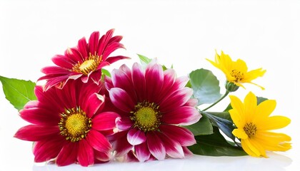 flowers isolated on white background include clipping path