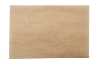 Thin square piece of tracing paper, parchment paper isolated on white, PNG