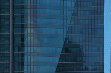 Cuatro torres Madrid Business. Rascacielos skyline ciudad  edificios cristal espejo