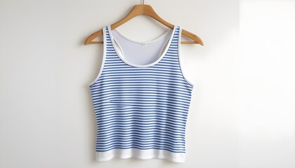 Blue Half sleeves shirt hanging 