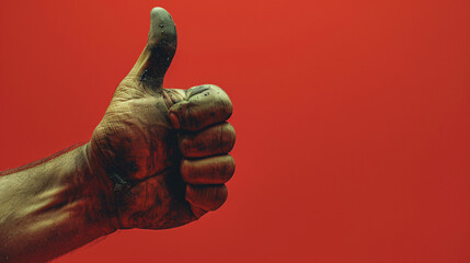 thumbs up gestures conveying encouragement, support, and positive feedback in various contexts symbolise approval and satisfaction, inspiring confidence and positivity - obrazy, fototapety, plakaty