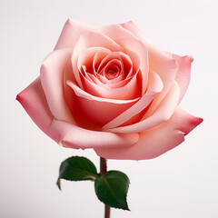 Rose, white background, professional photo сreated with Generative Ai