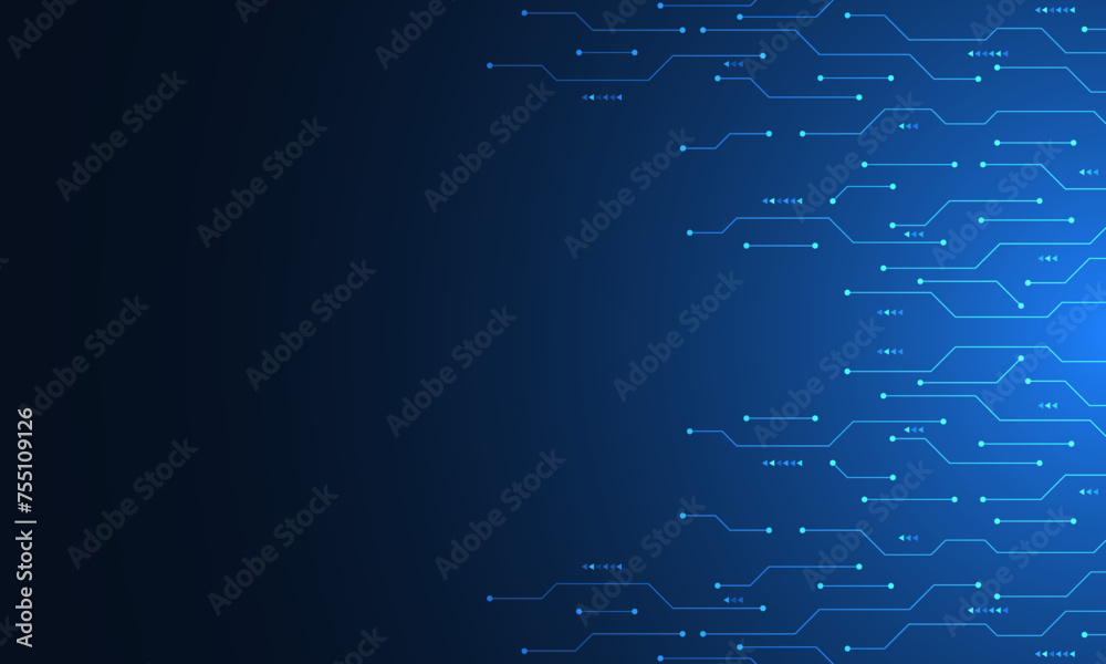 Poster circuit board texture with communication technology concept. creative vector illustration