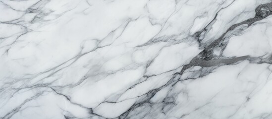 Up close view of the intricate details and natural patterns found in a white marble texture. The texture showcases the unique veins and swirls characteristic of marble,