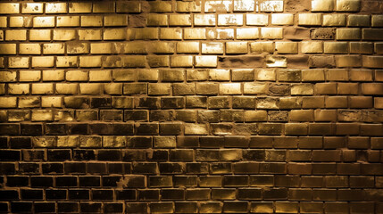 a brick wall made of gold сreated with Generative Ai