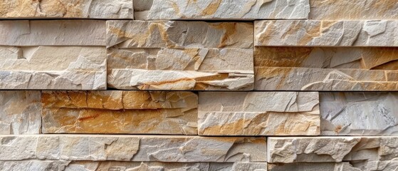 Ultrawide Stuckeed Sandstone Brickwall Texture Backdrop  