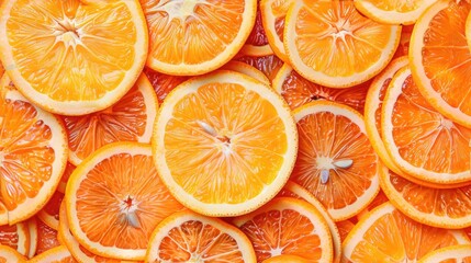 nature's symmetry with a seamless pattern of orange slices forming an eye-catching background. SEAMLESS PATTERN