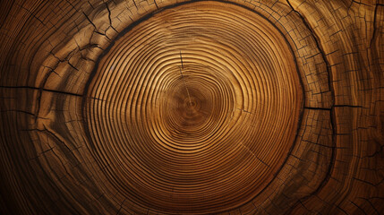 Fototapeta premium tree circular wood grain background сreated with Generative Ai