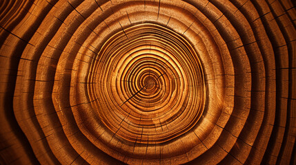 Fototapeta premium tree circular wood grain background сreated with Generative Ai