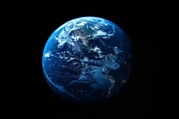 Fototapeta na wymiar Earths Nighttime View From Space