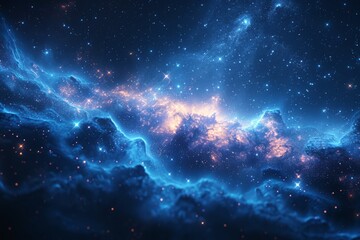 Dark Blue Space Filled With Stars