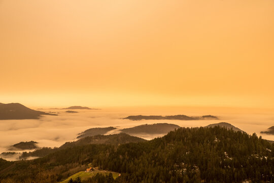 Saharan air layer over the Black Forest in Germany