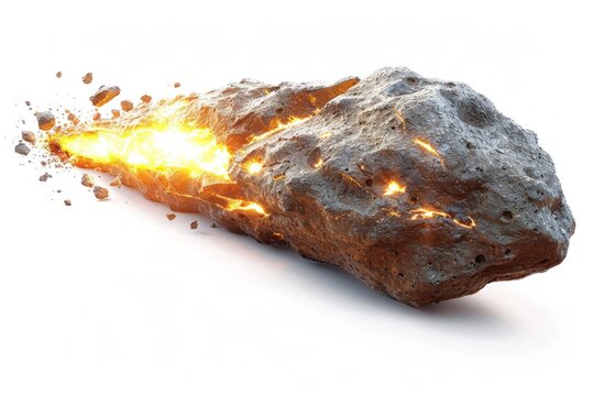 Rock Erupting With Flames
