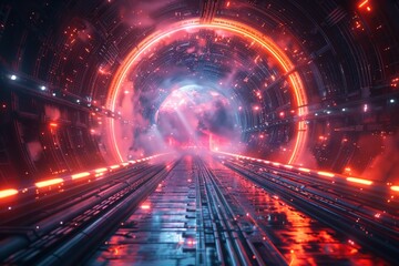 Vibrant Light-Filled Tunnel