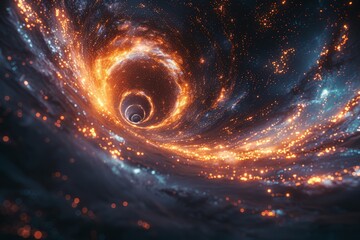 Massive Black Hole Engulfing the Sky - obrazy, fototapety, plakaty