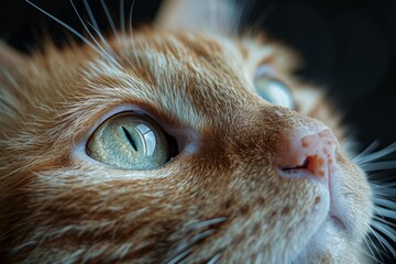Close-up of Ginger Cat Looking Up