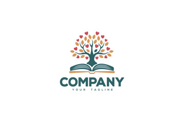 Tree Logo Design - Book and Tree Logo Design - Book Logo Design	
