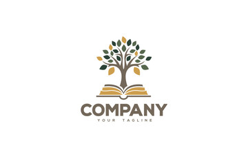 Tree Logo Design - Book and Tree Logo Design - Book Logo Design	
