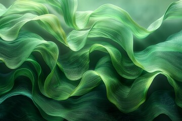 Close-Up View of Green Wave - obrazy, fototapety, plakaty