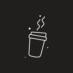 Cute vector illustration of hot and iced coffee to go cup doodle.