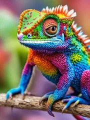 Foto op Plexiglas chameleon on a branch © MDShahid