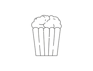 Popcorn, movies, fast-food icon . Vector illustration. - 755120123