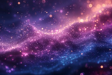 Blurry Purple and Blue Space Filled With Stars