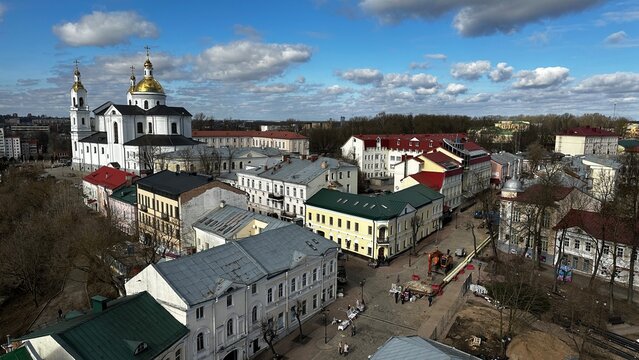 view of the old historical centre of the Vitebsk Belarus