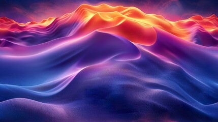 Fototapeta premium An abstract pattern of retro waves filled with dynamism and energy, dances in a symphony of chaotic movement and grace. Visual representation with a sense of brilliant movement.