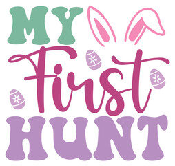 Easter Retro Sticker Easter Svg Design