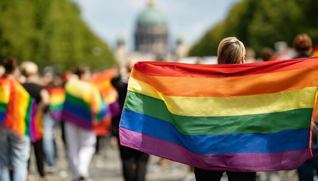 Generated image of lgbt parade
