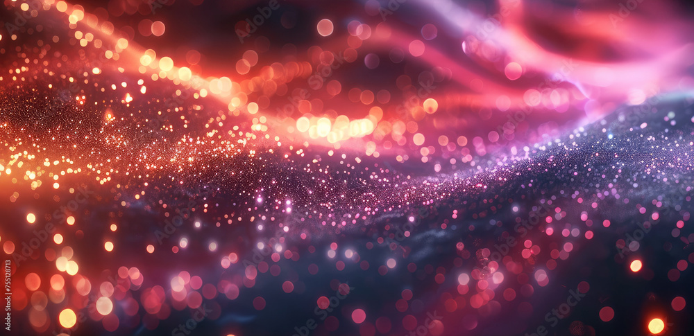 Aufkleber Beautiful abstract shiny light and glitter background. Generative AI.